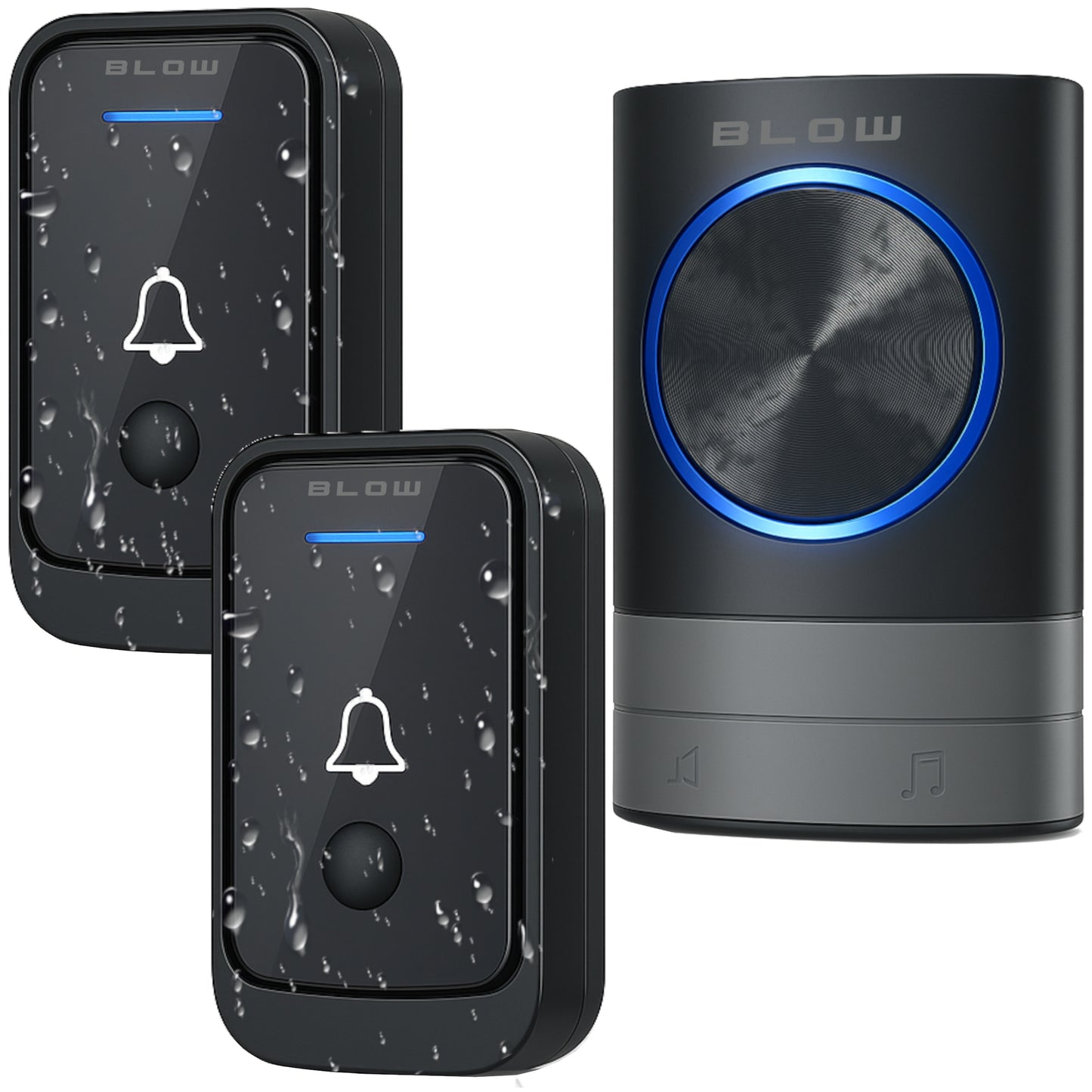 BELAIDIS DURŲ SKAMBUTIS, NEPRUGSTANTIS IP44, DIDELIS VEIKIMO ATSTUMAS, KIEMO VARTELIAI, 2X SIŲSTUVAS