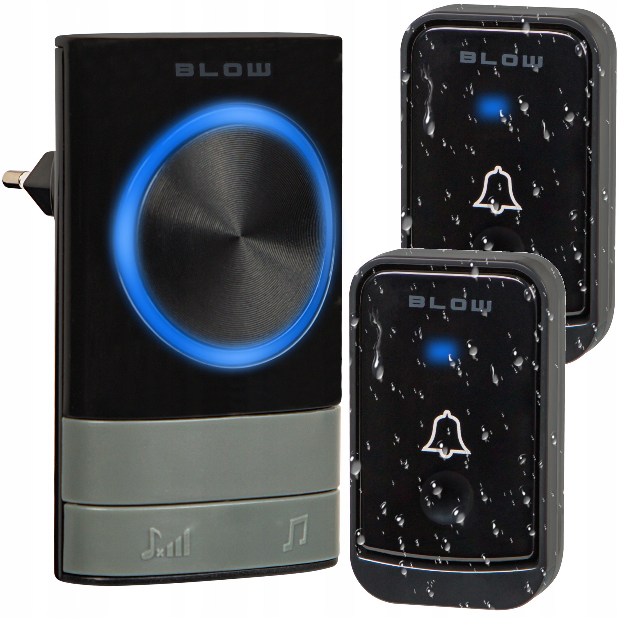 BELAIDIS DURŲ SKAMBUTIS, NEPRUGSTANTIS IP44, DIDELIS VEIKIMO ATSTUMAS, KIEMO VARTELIAI, 2X SIŲSTUVAS