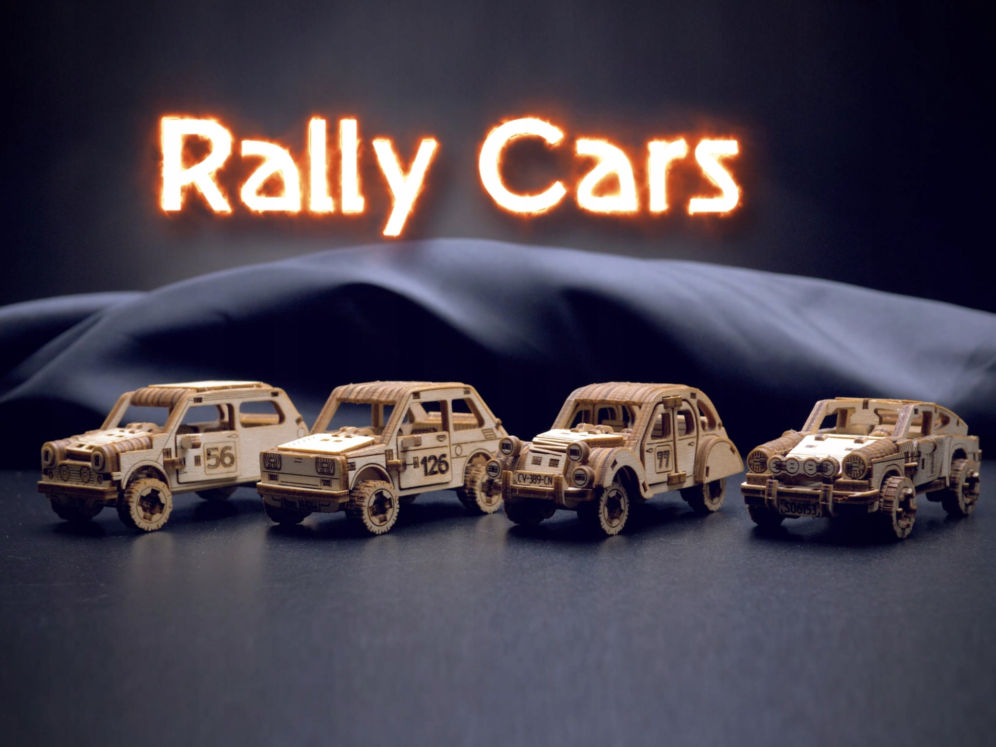 Medinis 3D Dėlionės Mechaninis Ralis Automobilis 3