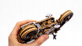 Mediniai 3D Dėlionės Modelis Motociklas Cruiser Wooden.City