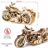 Mediniai 3D Dėlionės Modeliai Kruizeris V-Twin Wooden.City