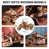 Mediniai 3D Dėlionės Modeliai Kruizeris V-Twin Wooden.City