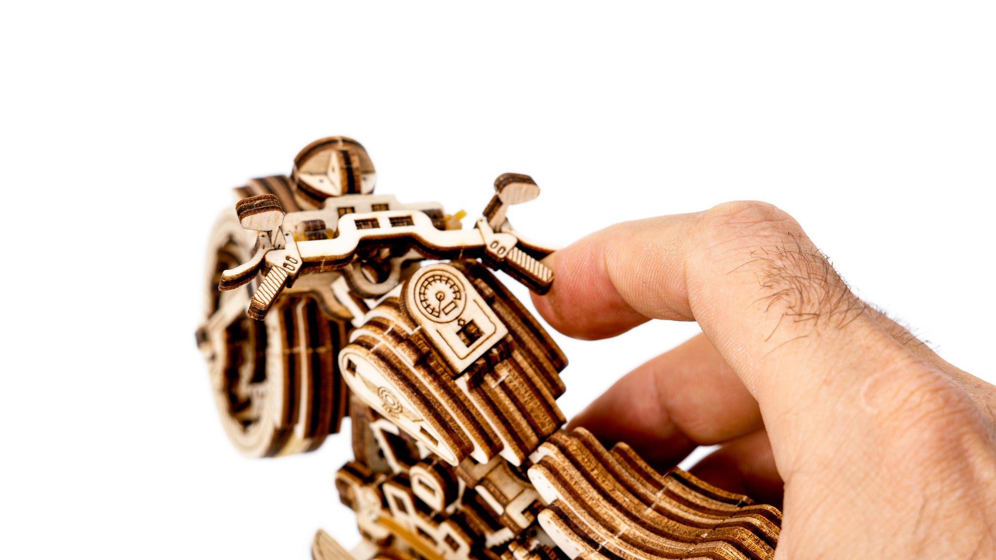 Mediniai 3D Dėlionės Modeliai Kruizeris V-Twin Wooden.City