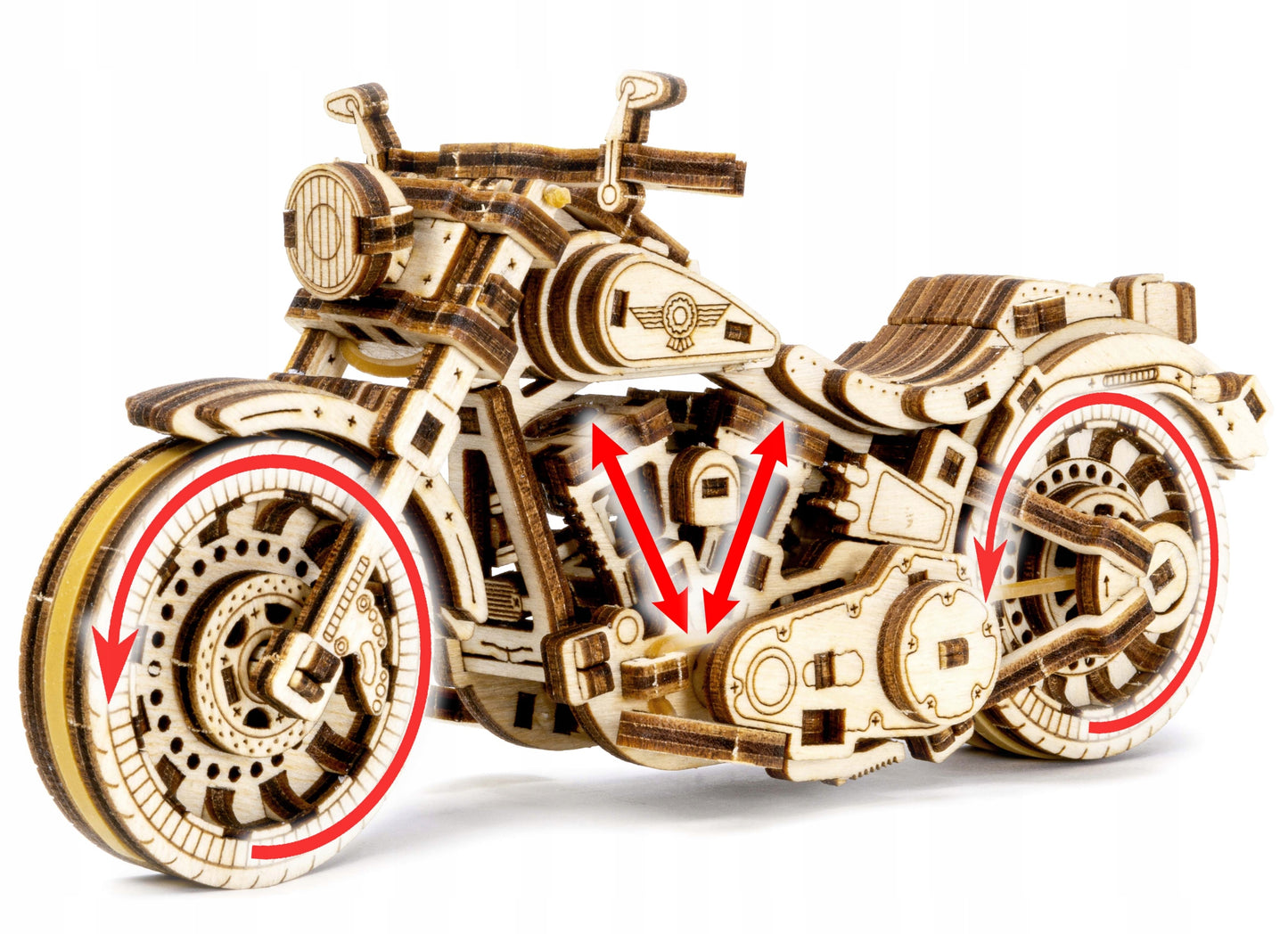 Mediniai 3D Dėlionės Modeliai Kruizeris V-Twin Wooden.City