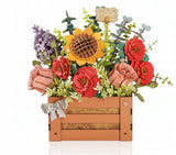 Medinis Puokštės Gėlės Vazoje 3D Dėlionė ROWOOD Namų Dekoras Pasidaryk Pats