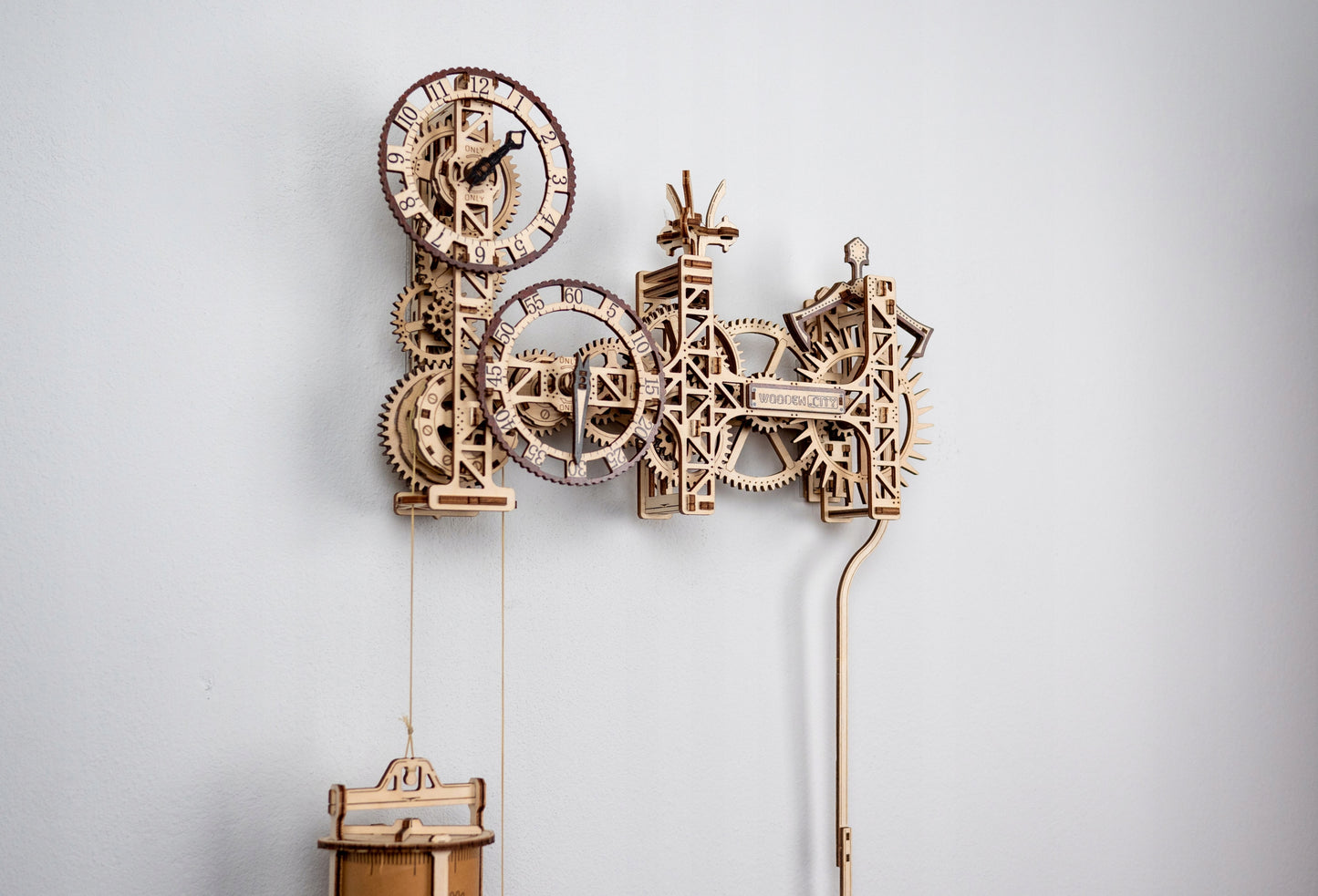 Medinis Steampunk laikrodis Wooden.City 3D dėlionė