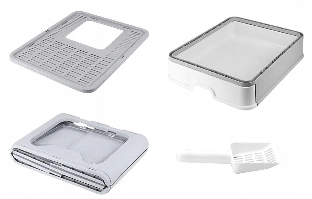 Didelė uždaroji kraiko dėžutė su stalčiumi + kastuvėlis (F055)