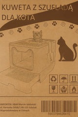 Didelė uždaroji kraiko dėžutė su stalčiumi + kastuvėlis (F055)