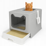 Didelė uždaroji kraiko dėžutė su stalčiumi + kastuvėlis (F055)