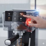 Slėginis kavos aparatas 20 bar 1350W Automatinis, su portafilteriu + pieno putų plakiklis