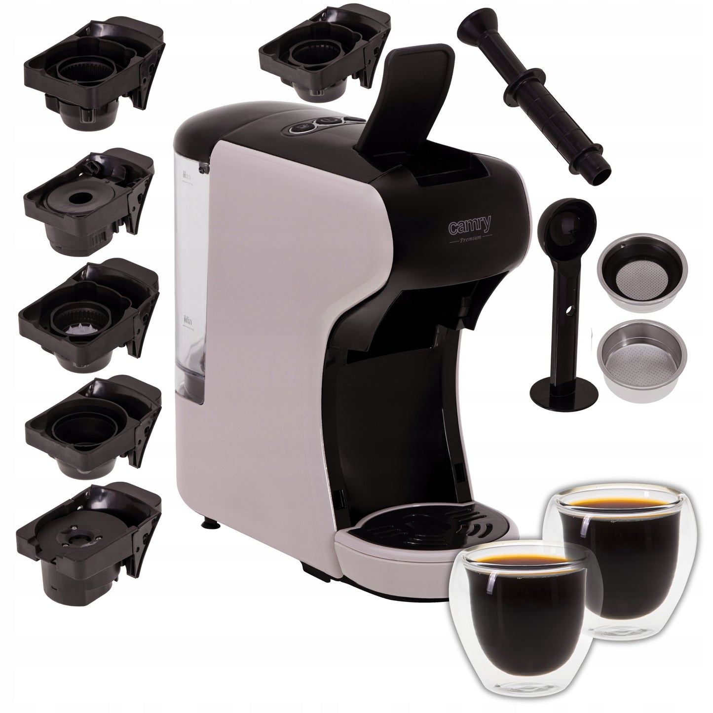 Slėginis kavos aparatas kapsulėms Nespresso Dolce Gusto Tchibo + puodelis