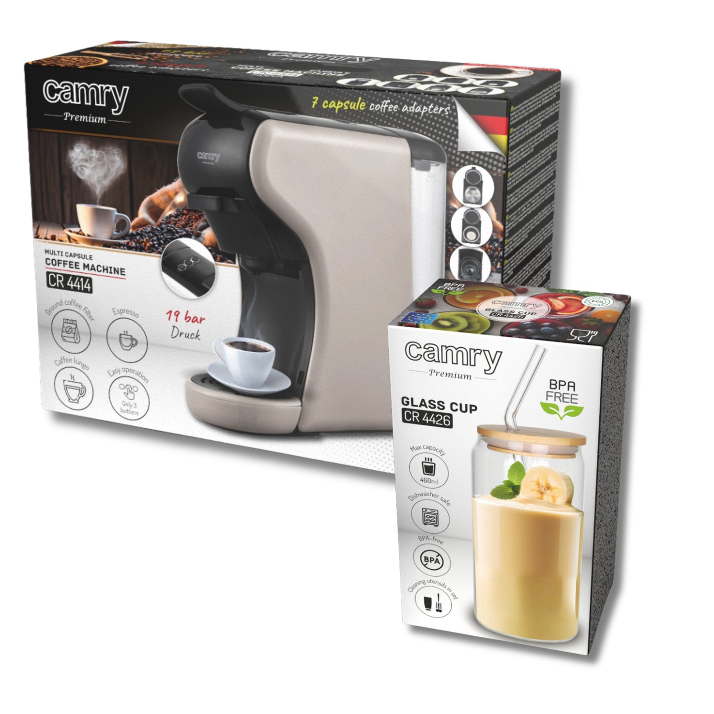 Slėginis kavos aparatas kapsulėms Nespresso Dolce Gusto Tchibo