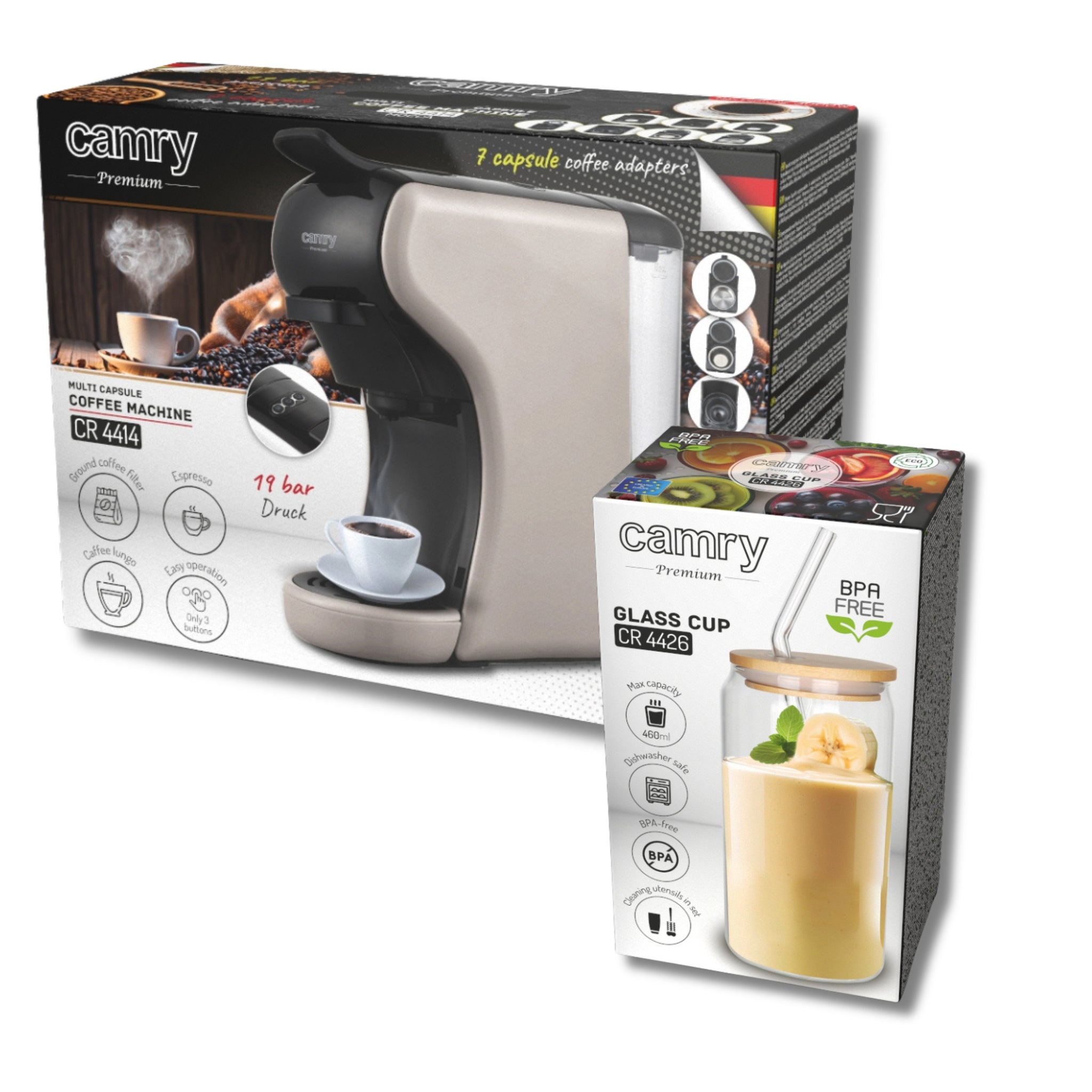 Slėginis kavos aparatas kapsulėms Nespresso Dolce Gusto Tchibo