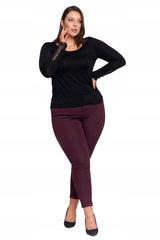 Elegantiška moteriška juoda palaidinė su nėriniais ir ilgomis rankovėmis, madinga Moraj 3XL