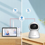 Elektroninė auklė Feegar Sukama kamera 5 colių LCD 5000mAh Priartinimas Įrašymas