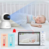 Elektroninė auklė Feegar Sukama kamera 5 colių LCD 5000mAh Priartinimas Įrašymas