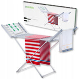 Elektrinė pastatoma drabužių džiovykla su 18 kaitinimo elementų, aliumininė