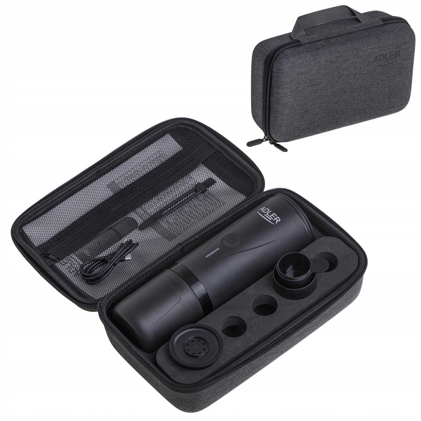 Nešiojamas slėginis kavos aparatas, 20 bar, maltoms kavoms ir kapsulėms