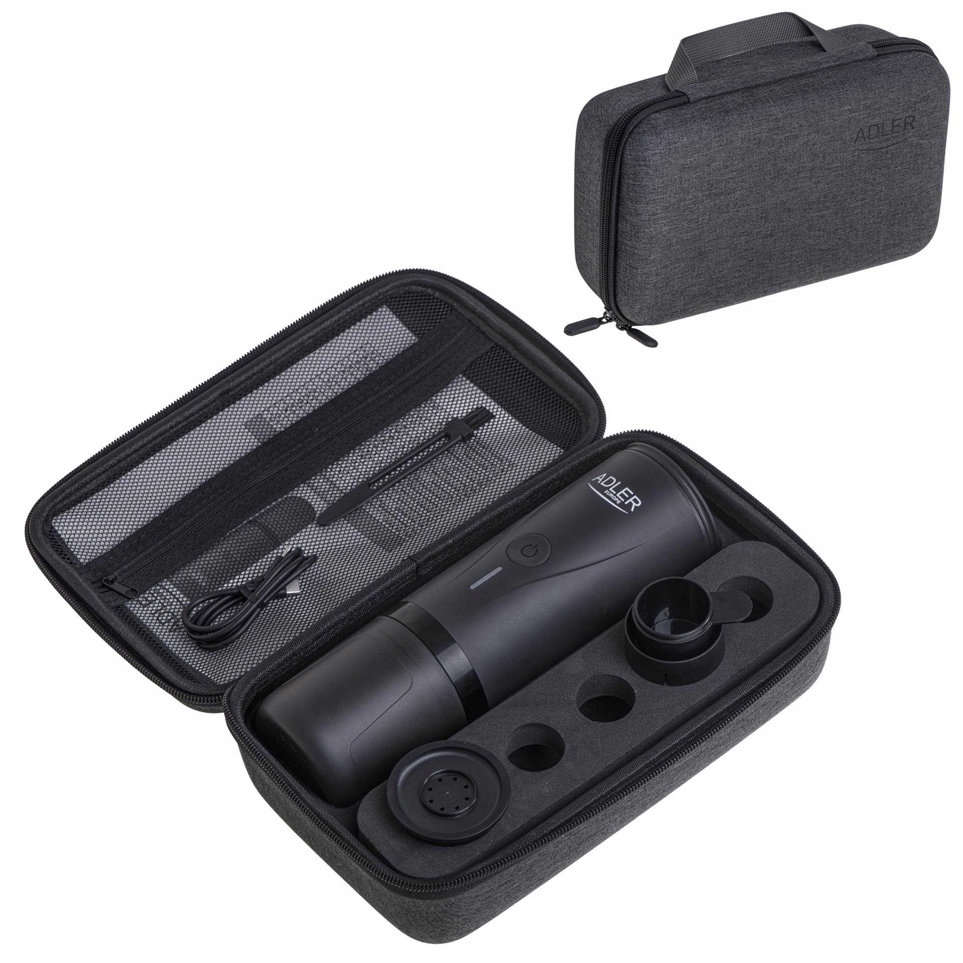 Nešiojamas slėginis kavos aparatas, 20 bar, maltoms kavoms ir kapsulėms