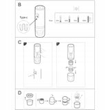 Nešiojamas slėginis kavos aparatas, 20 bar, maltoms kavoms ir kapsulėms