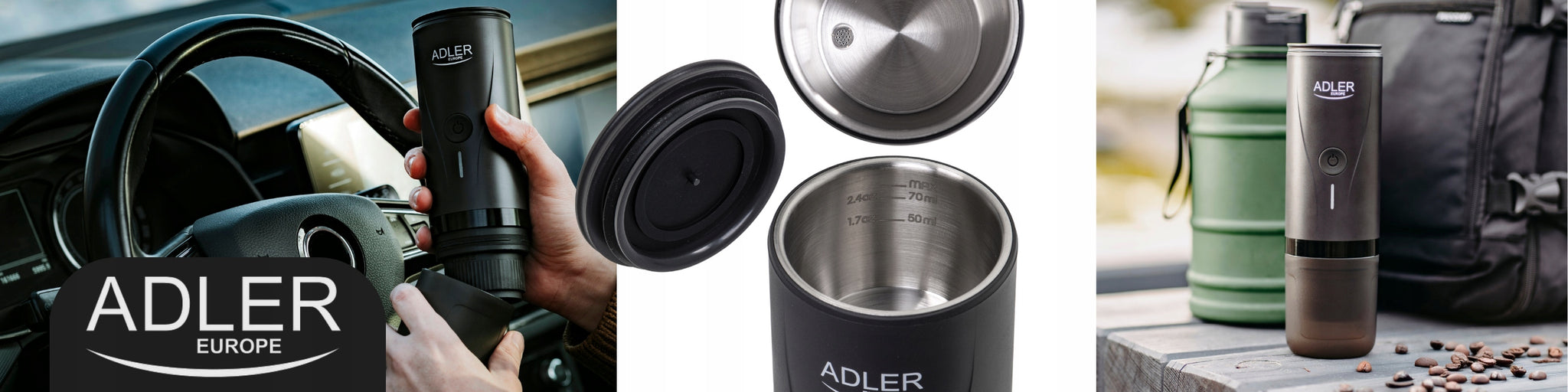 Nešiojamas slėginis kavos aparatas, 20 bar, maltoms kavoms ir kapsulėms