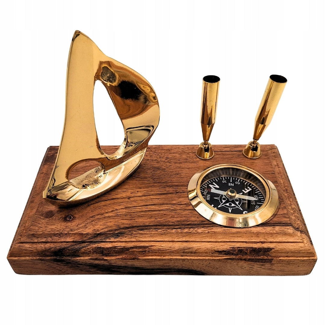 Elegantiškas Jachtos ir Kompaso Stalo Rinkinys Elegantiška Jūrinė Dovana