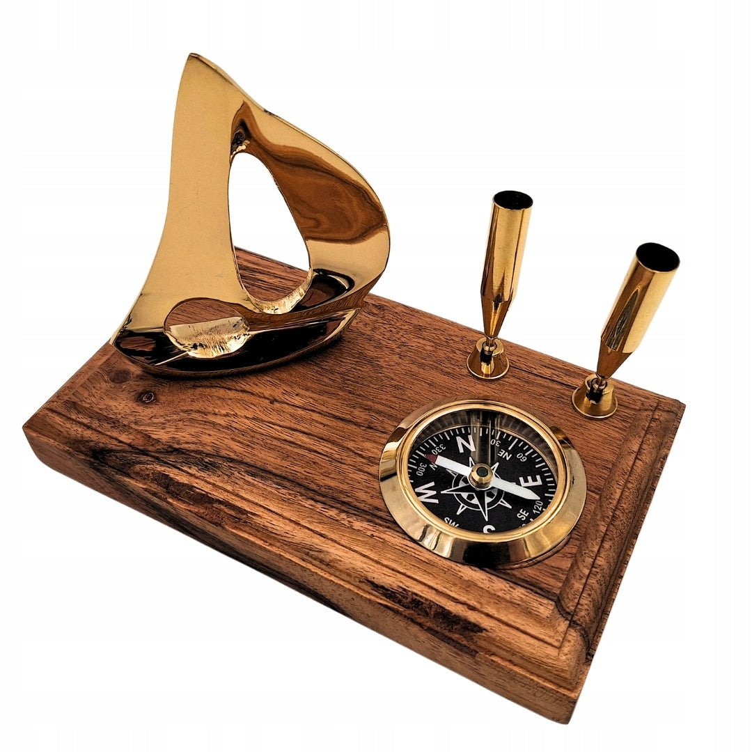 Elegantiškas Jachtos ir Kompaso Stalo Rinkinys Elegantiška Jūrinė Dovana