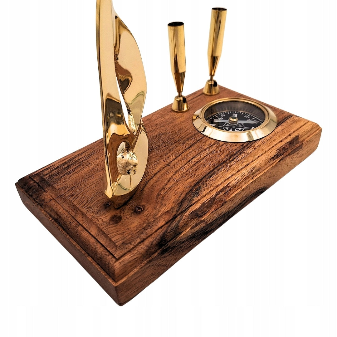 Elegantiškas Jachtos ir Kompaso Stalo Rinkinys Elegantiška Jūrinė Dovana