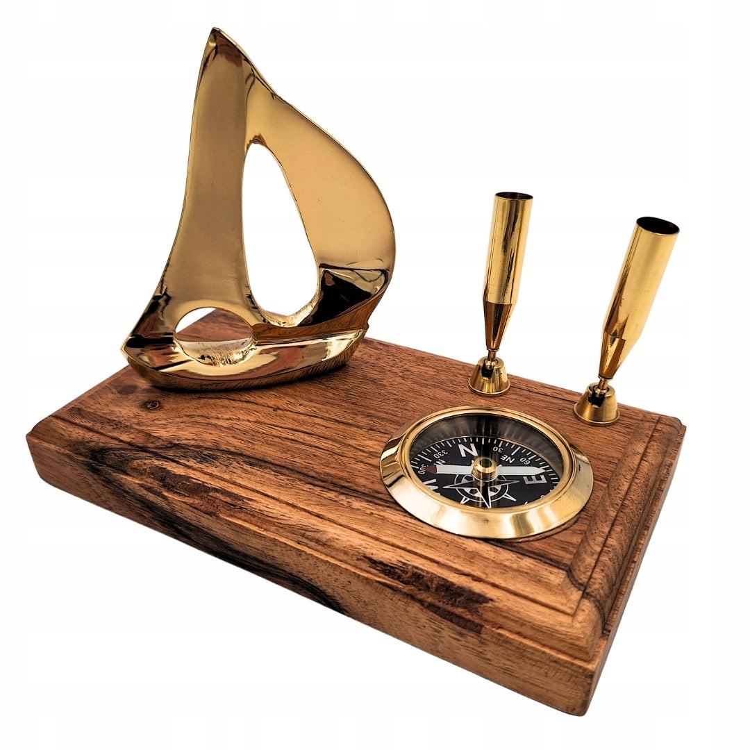 Elegantiškas Jachtos ir Kompaso Stalo Rinkinys Elegantiška Jūrinė Dovana