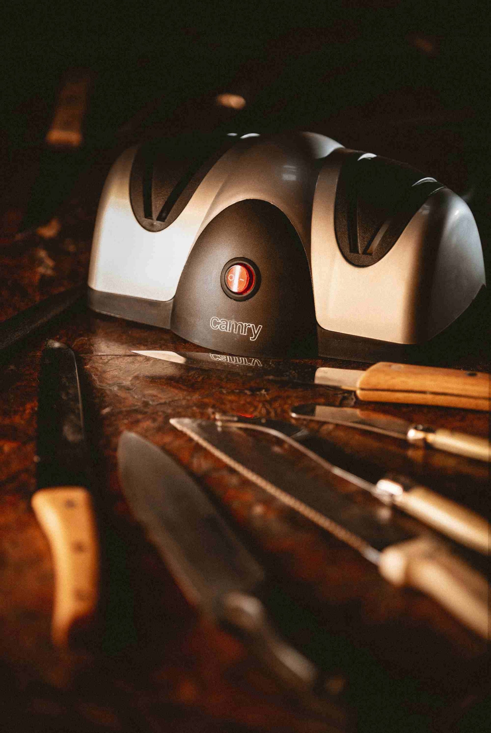 Elektrinis peilių galąstuvas 2 pakopų poliravimas 40W Camry