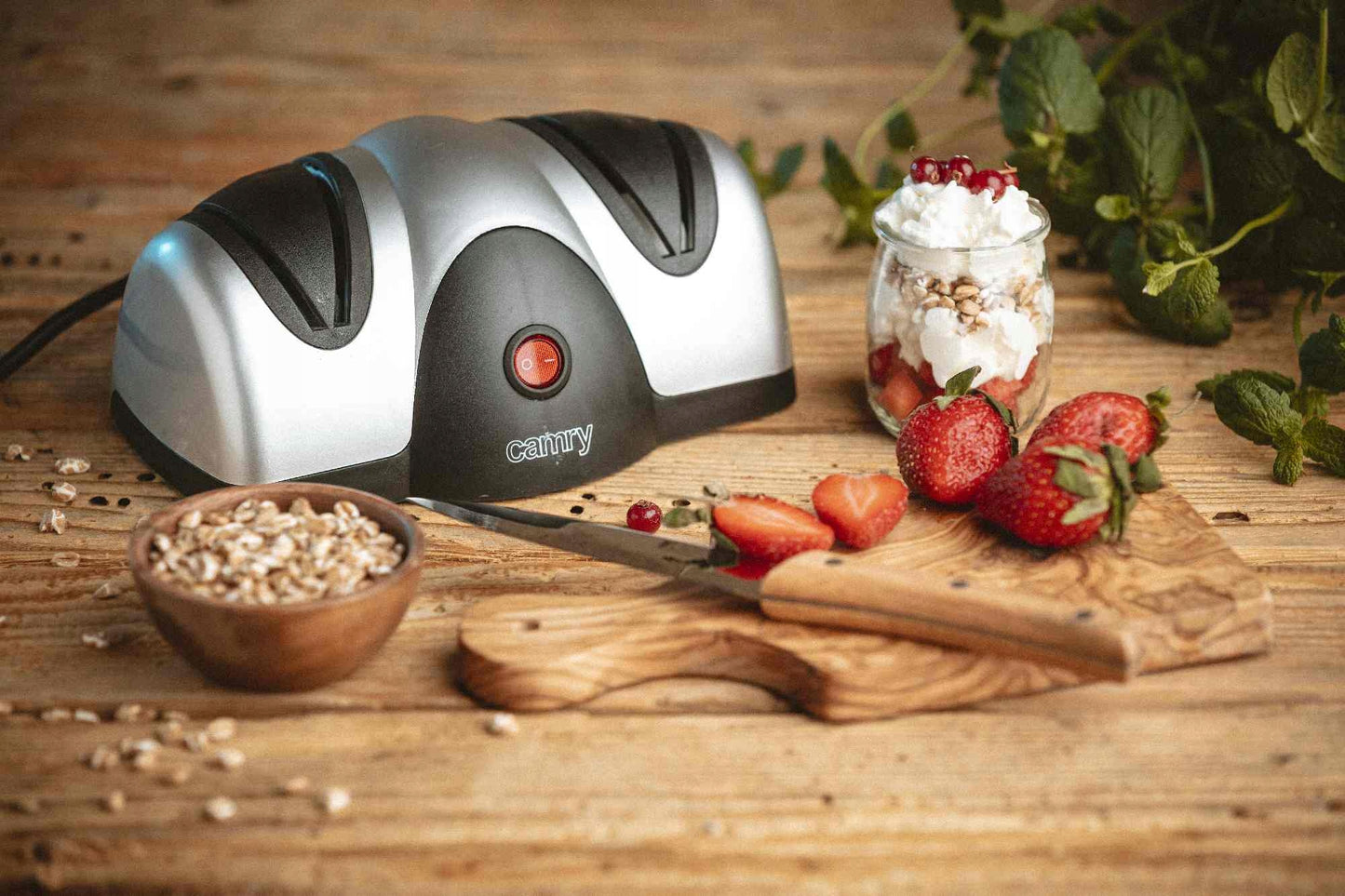 Elektrinis peilių galąstuvas 2 pakopų poliravimas 40W Camry