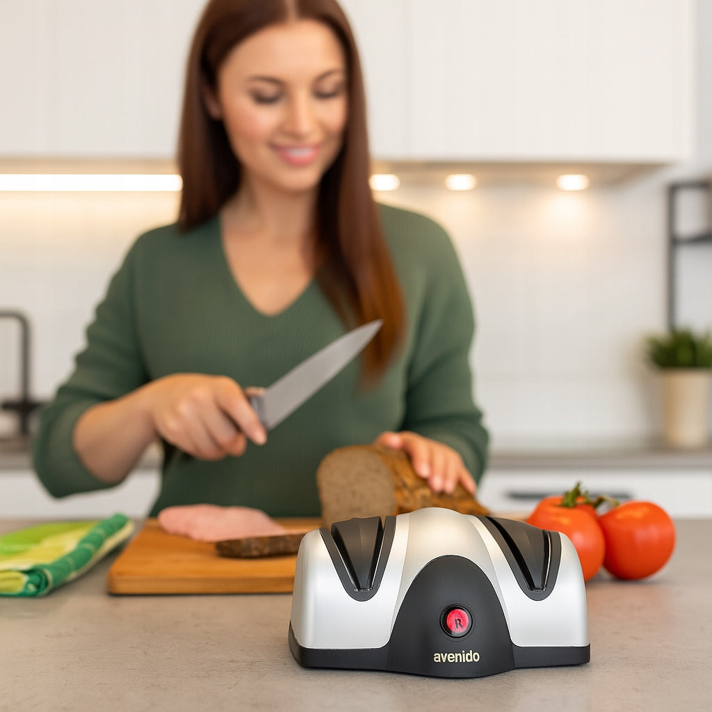 Elektrinis plieninių peilių galąstuvas avenido 40W, modelis AV4529