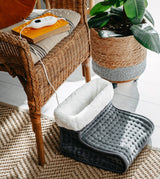 Elektrinis pėdų šildytuvas - "BUT ELEKTRYCZNY" (elektrinė avalynė) su nuotolinio valdymo pulteliu LCS, minkštas pliušinis šildytuvas