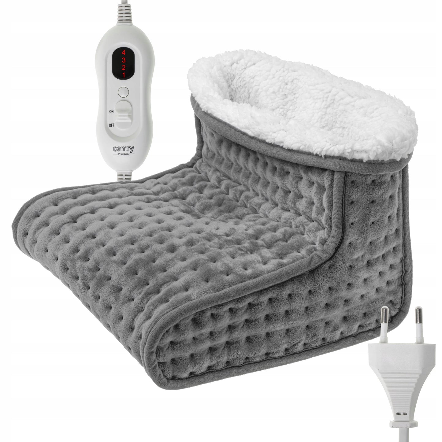 Elektrinis pėdų šildytuvas - "BUT ELEKTRYCZNY" (elektrinė avalynė) su nuotolinio valdymo pulteliu LCS, minkštas pliušinis šildytuvas