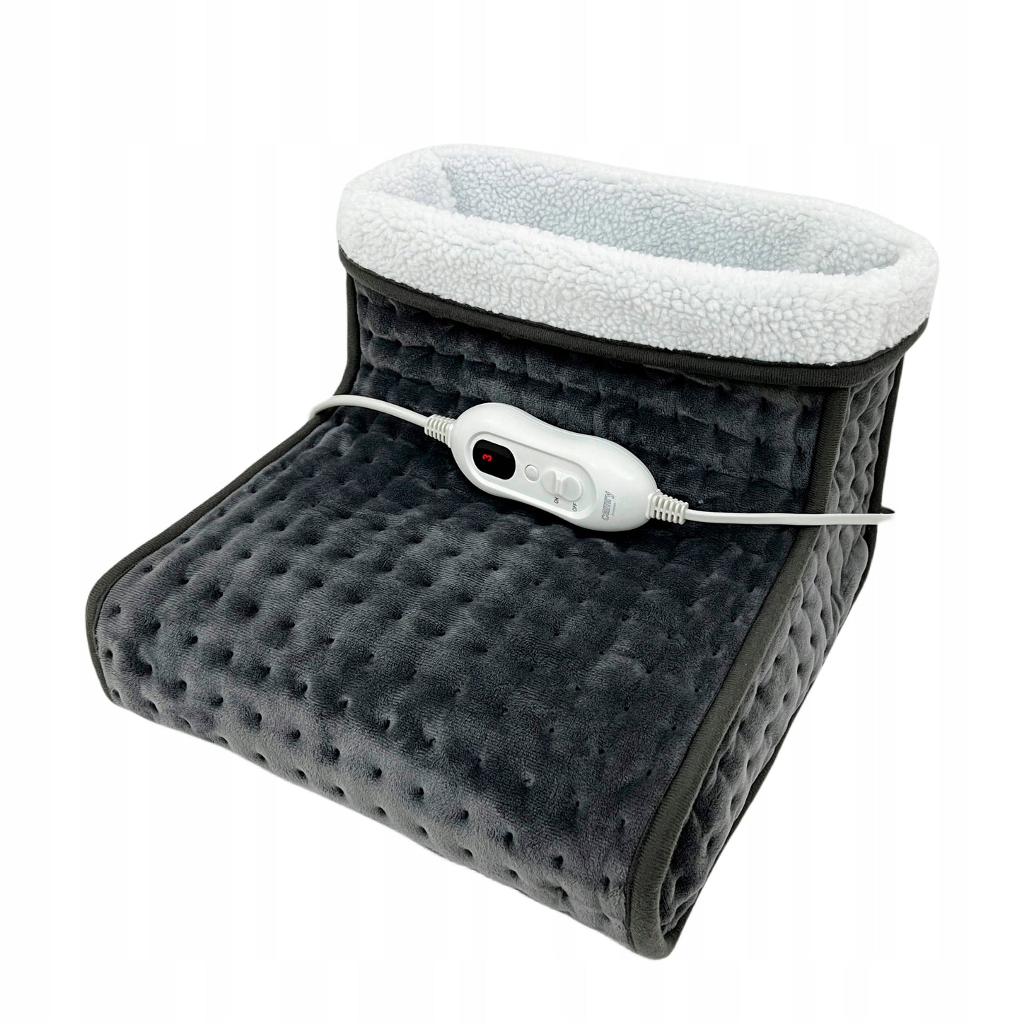 Elektrinis pėdų šildytuvas - "BUT ELEKTRYCZNY" (elektrinė avalynė) su nuotolinio valdymo pulteliu LCS, minkštas pliušinis šildytuvas