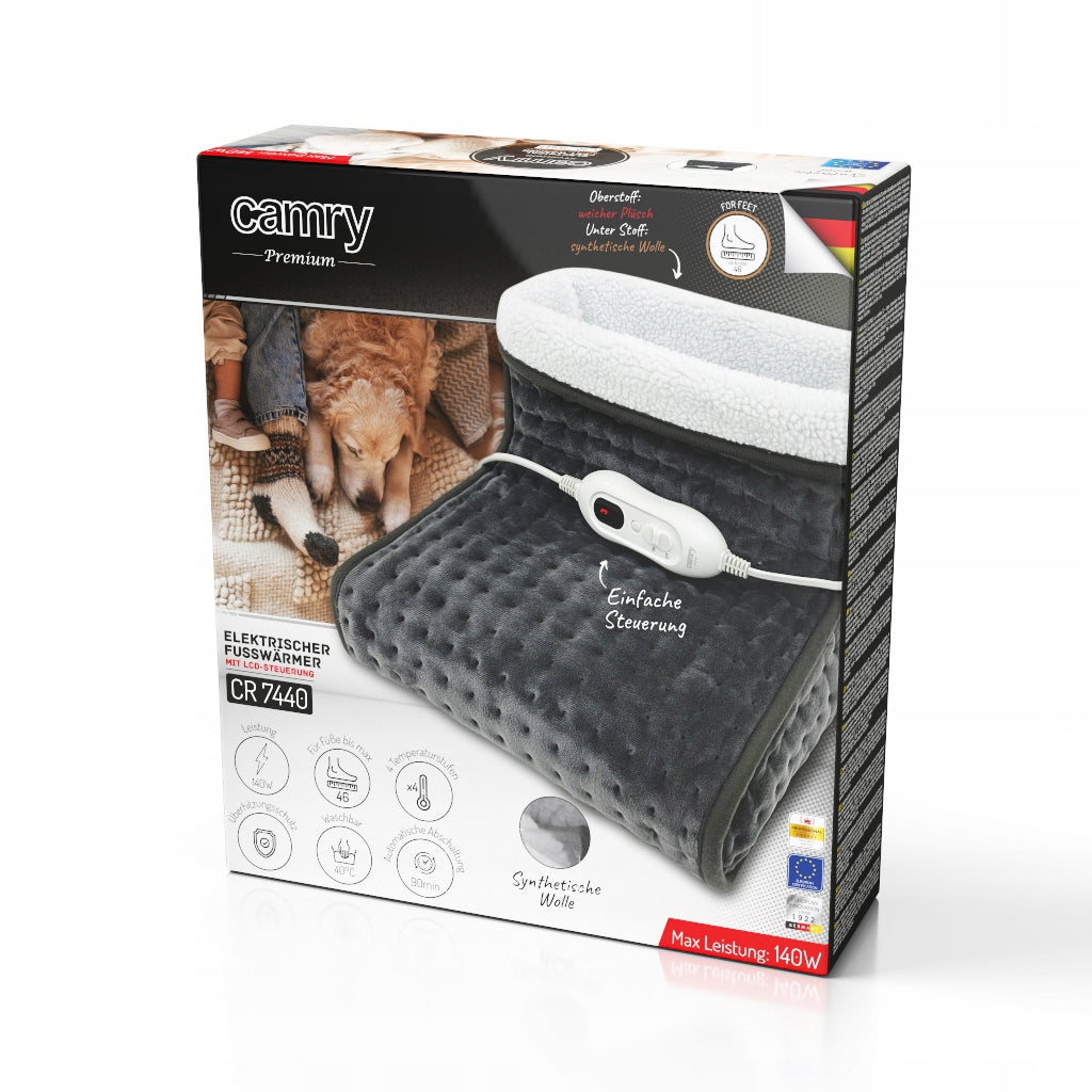 Elektrinis pėdų šildytuvas - "BUT ELEKTRYCZNY" (elektrinė avalynė) su nuotolinio valdymo pulteliu LCS, minkštas pliušinis šildytuvas