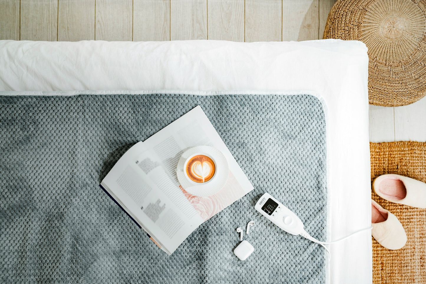 Elektrinis paklotas su laikmačiu 150x100cm LCD, reguliuojamas, skalbiamas