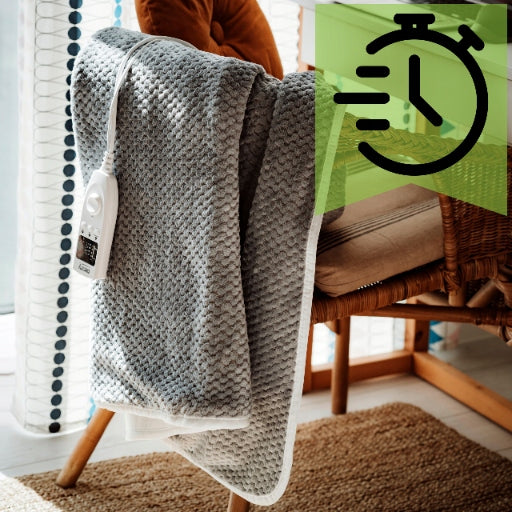 Elektrinis paklotas su laikmačiu 150x100cm LCD, reguliuojamas, skalbiamas