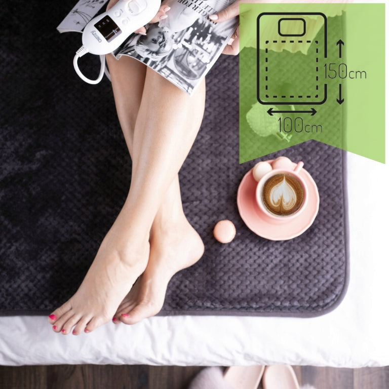 Elektrinis paklotas su laikmačiu 150x100cm LCD, reguliuojamas, skalbiamas