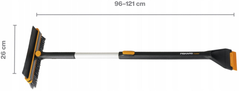 FISKARS X-SERIES teleskopinis sniego grandiklis-šepetys 96-121 cm