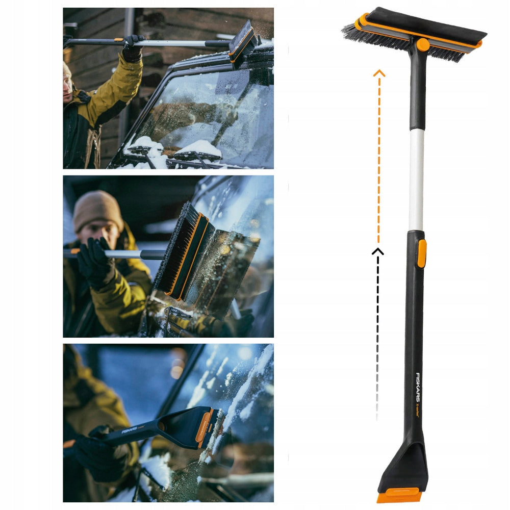 FISKARS X-SERIES teleskopinis sniego grandiklis-šepetys 96-121 cm