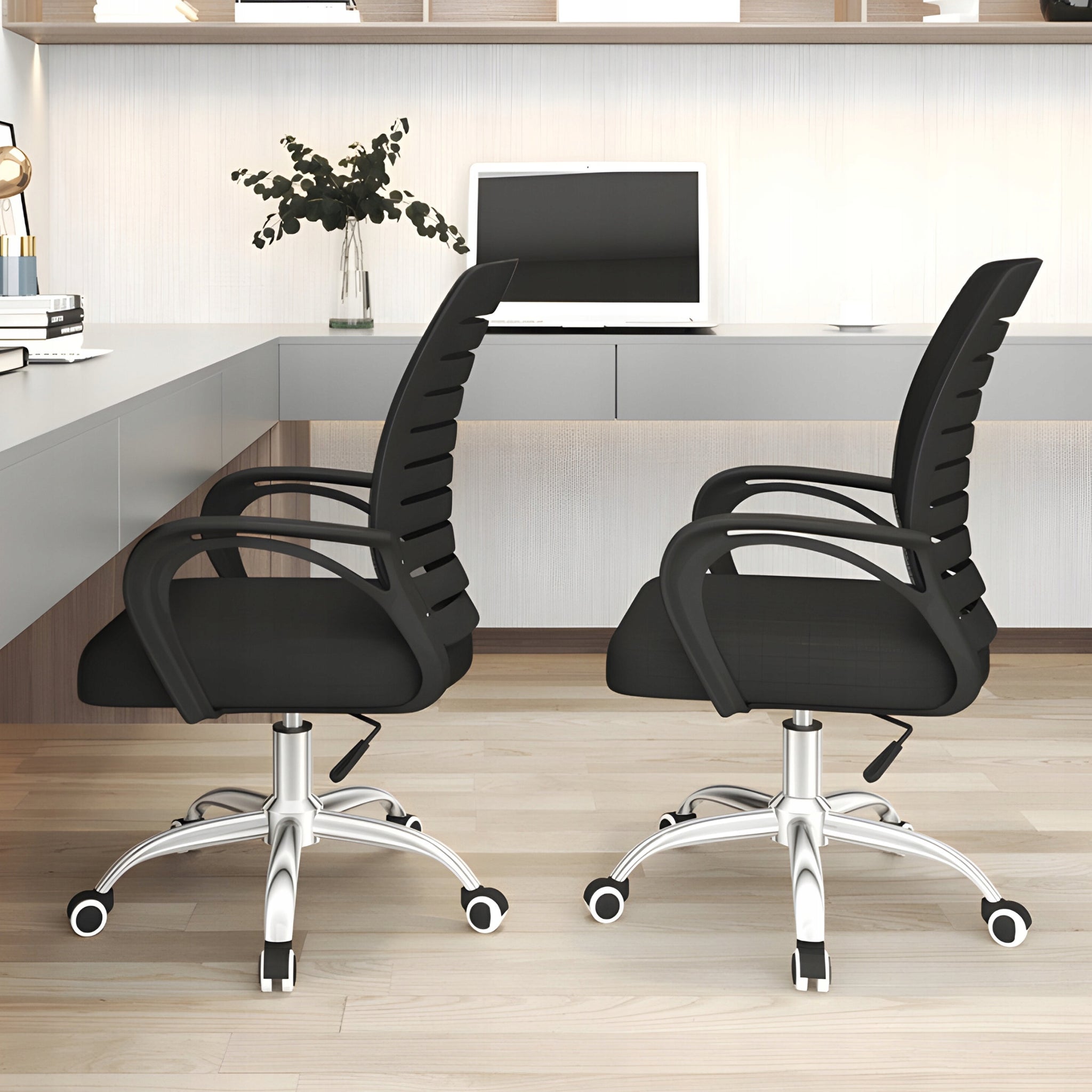 BIURO SUKAMA KĖDĖ, STALO KĖDĖ, VENTILIUOJAMAS TVIRTAS JUODAS, IKI 150KG