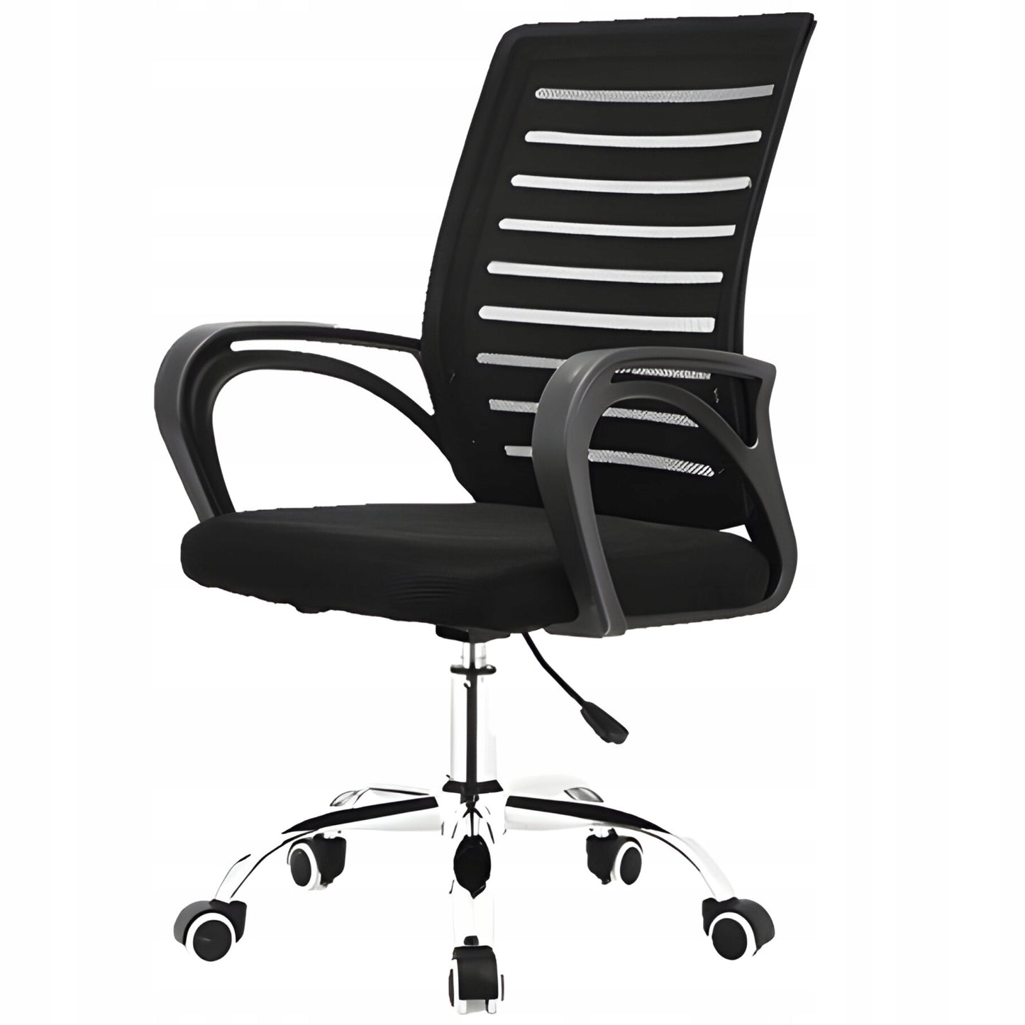 BIURO SUKAMA KĖDĖ, STALO KĖDĖ, VENTILIUOJAMAS TVIRTAS JUODAS, IKI 150KG