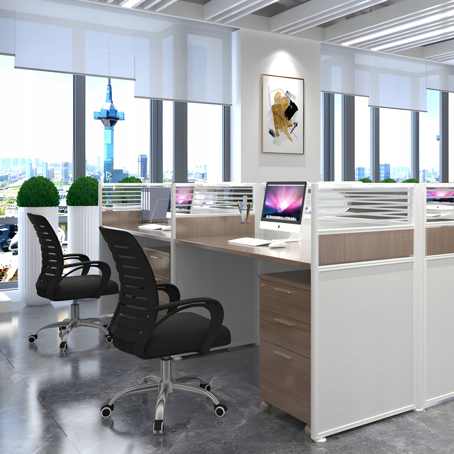 BIURO SUKAMA KĖDĖ, STALO KĖDĖ, VENTILIUOJAMAS TVIRTAS JUODAS, IKI 150KG