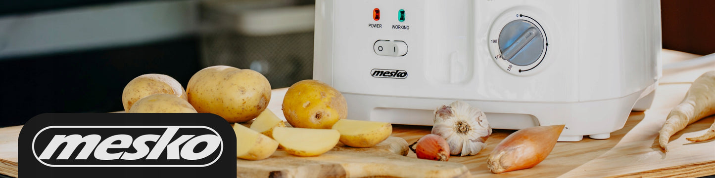 Tradicinė aliejinė gruzdintuvė 2,5 L su dangčiu 1800 W MESKO | MS4908g