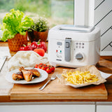 Tradicinė aliejinė gruzdintuvė 2,5 L su dangčiu 1800 W MESKO | MS4908g