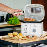 Tradicinė aliejinė gruzdintuvė 2,5 L su dangčiu 1800 W MESKO | MS4908g