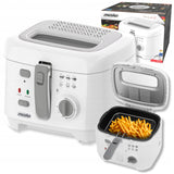 Tradicinė aliejinė gruzdintuvė 2,5 L su dangčiu 1800 W MESKO | MS4908g