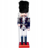 Kalėdinė figūrėlė Riešutų gliaudytojas 30cm Medinė puošmena Tamsiai mėlyna