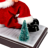 Raudona animuota Kalėdų Senelio figūrėlė su garsu ir apšvietimu